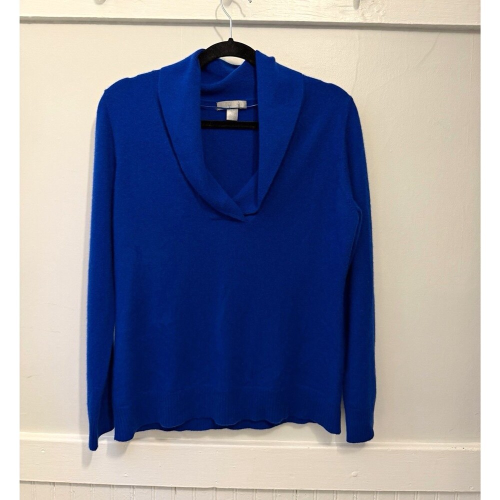 Charter Club Women’s Blue 100% 2-Ply Cashmere Pull Over Sweater Size L